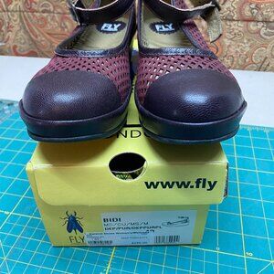 Fly London Bay Bidi ankle strap shoes, size US 9.5/10 - EU 40, Deep purple